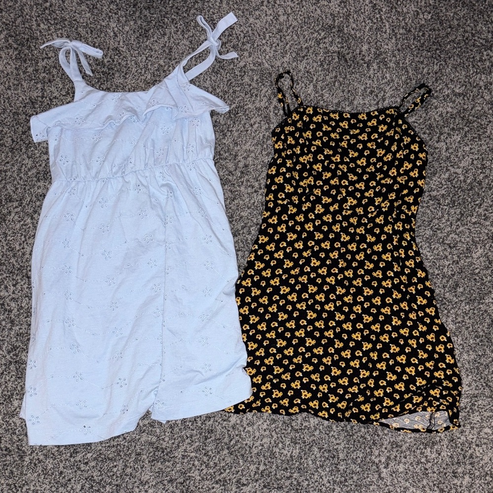 Cat & Jack Black and Yellow Floral Dress